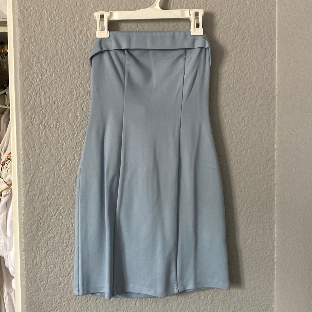 BEGINNING BOUTIQUE MINI BLUE DRESS